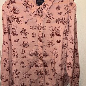 Pendleton Pink Western Print Button-Up Shirt